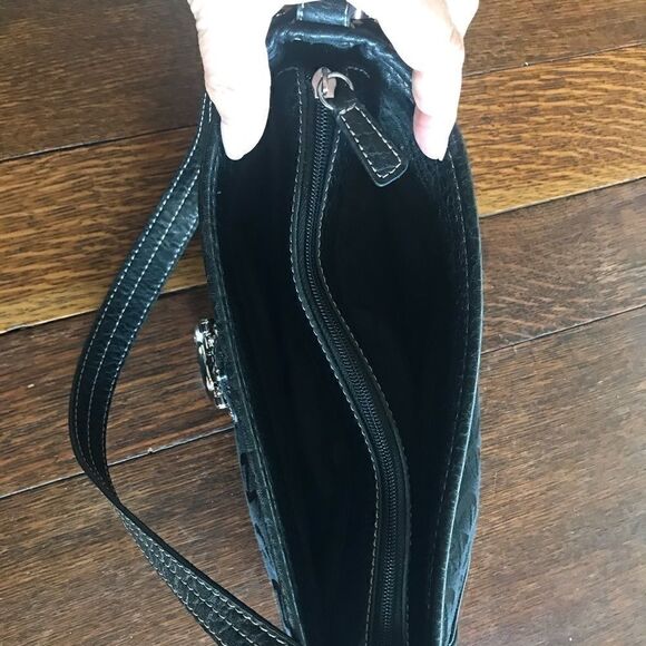 Etienne Aigner Leather & Monogram Hobo Handbag - Picture 4 of 8